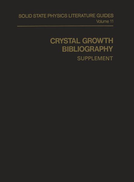 Produktbild: Crystal Growth Bibliography