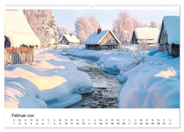 Produktbild: Winterzauber - Nordwind und Schneegest&ouml;ber (Wandkalender 2026 DIN A2 quer), CALVENDO Monatskalender