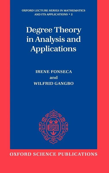 Produktbild: Degree Theory in Analysis and Applications