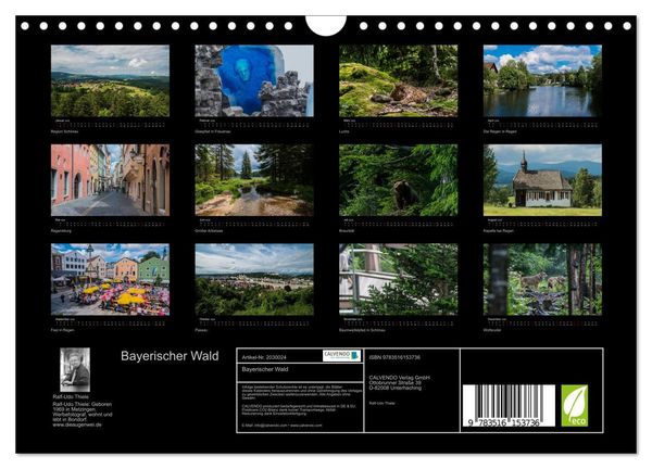 Produktbild: Bayerischer Wald (Wandkalender 2026 DIN A4 quer), CALVENDO Monatskalender