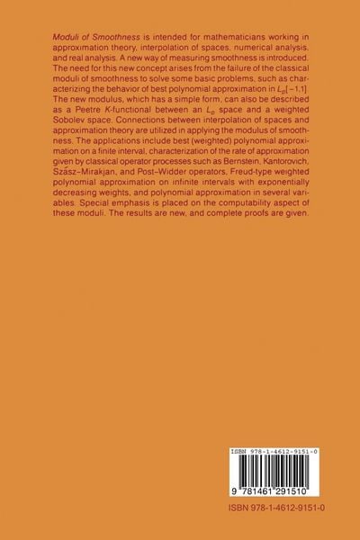 Produktbild: Moduli of Smoothness