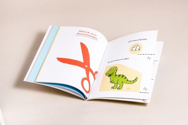 Produktbild: Mein kunterbuntes Ausschneidebuch - Dinosaurier. Schneiden, kleben, malen f&uuml;r Kinder ab 3 Jahren. Mit Scherenf&uuml;hrerschein