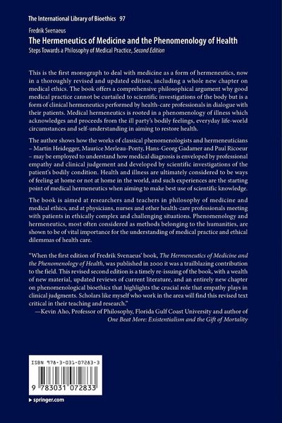 Produktbild: The Hermeneutics of Medicine and the Phenomenology of Health