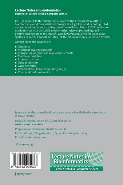 Produktbild: Computational Intelligence Methods for Bioinformatics and Biostatistics