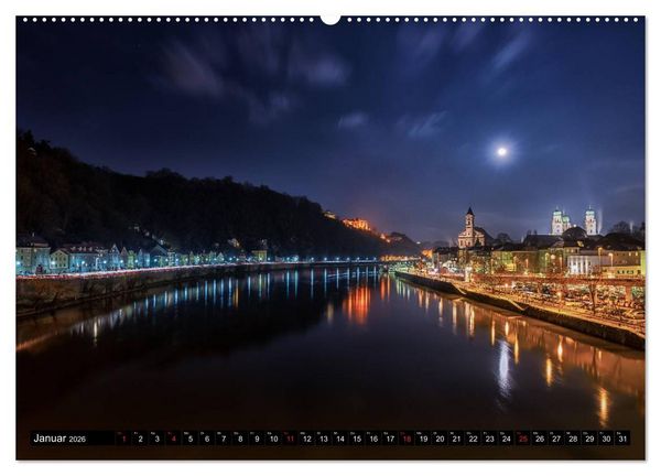 Produktbild: Passau, das Venedig Bayerns (hochwertiger Premium Wandkalender 2026 DIN A2 quer), Kunstdruck in Hochglanz