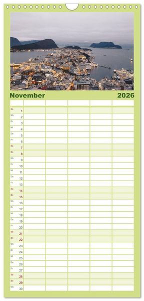 Produktbild: Familienplaner 2026 - Norwegen - Das wundersch&ouml;ne Land im Norden. mit 5 Spalten (Wandkalender, 21 x 45 cm) CALVENDO