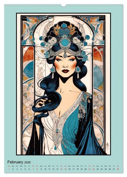 Produktbild: Women's Images of the Belle &Eacute;poque (Wall Calendar 2026 DIN A2 portrait), CALVENDO 12 Month Wall Calendar