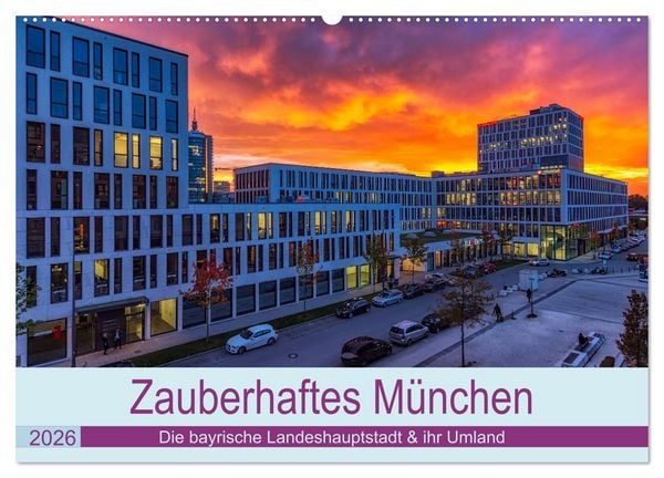 Produktbild: Bezauberndes M&uuml;nchen - Die bayrische Landeshauptstadt und ihr Umland. (Wandkalender 2026 DIN A2 quer), CALVENDO Monatskalender