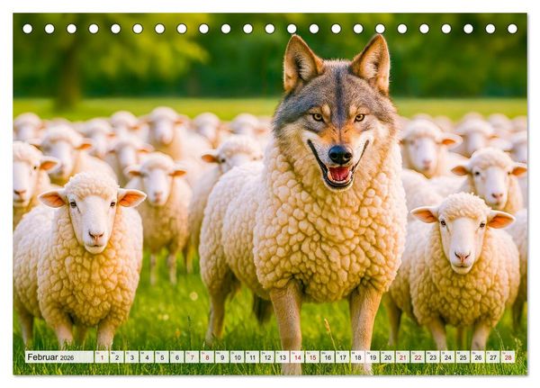 Produktbild: Tierische Redewendungen - Ein Kalender voller Spr&uuml;che und Sprachbilder (Tischkalender 2026 DIN A5 quer), CALVENDO Monatskalender