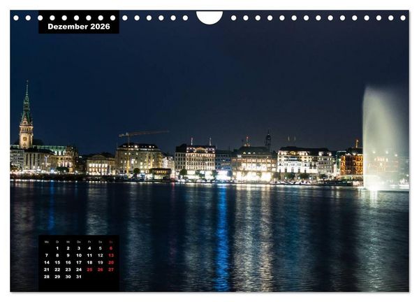 Produktbild: City Lights - Lichter der Nacht (Wandkalender 2026 DIN A4 quer), CALVENDO Monatskalender