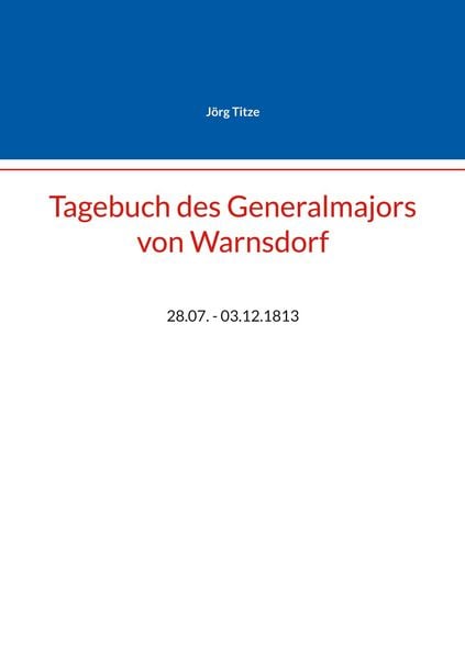 Produktbild: Tagebuch des Generalmajors von Warnsdorf