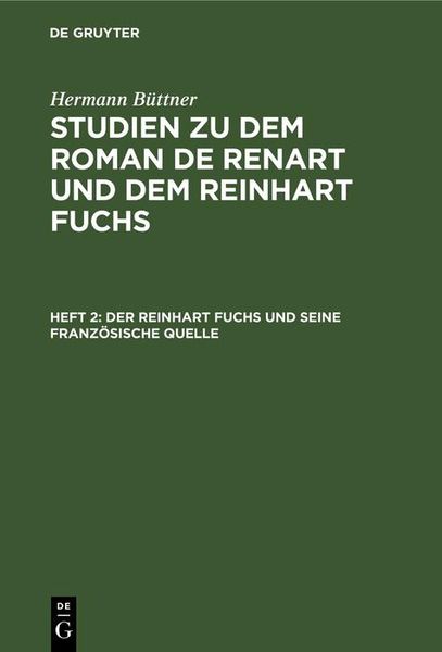 Produktbild: Der Reinhart Fuchs und seine franz&ouml;sische Quelle