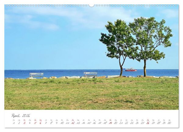 Produktbild: Mein Sassnitz - Hafenstadt und Erholungsort an der Kreidek&uuml;ste von R&uuml;gen (hochwertiger Premium Wandkalender 2026 DIN A2 quer), Kunstdruck in Hochglanz