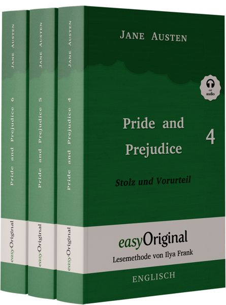 Produktbild: Pride and Prejudice / Stolz und Vorurteil - Teile 4-6 Hardcover (Buch + Audio-Online) - Lesemethode von Ilya Frank - Zweisprachige Ausgabe Englisch-Deutsch