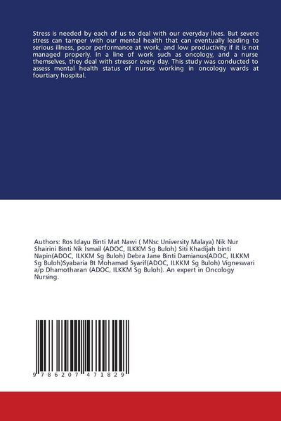 Produktbild: Mental Health Status Of Nurses Working in Oncology Ward