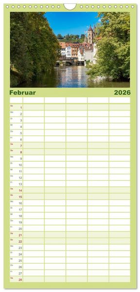 Produktbild: Familienplaner 2026 - Ein Spaziergang durch Esslingen mit 5 Spalten (Wandkalender, 21 x 45 cm) CALVENDO