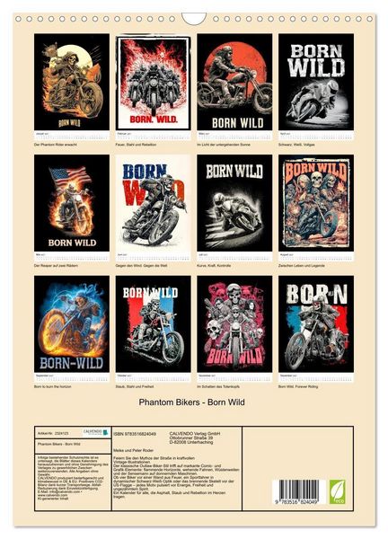 Produktbild: Phantom Bikers - Born Wild (Wandkalender 2027 DIN A3 hoch), CALVENDO Monatskalender
