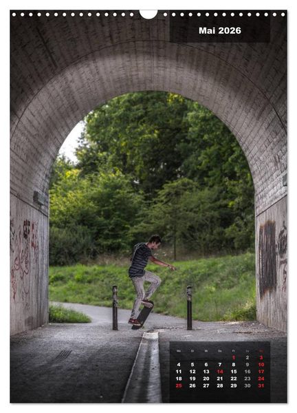 Produktbild: Mit dem Skateboard unterwegs (Wandkalender 2026 DIN A3 hoch), CALVENDO Monatskalender