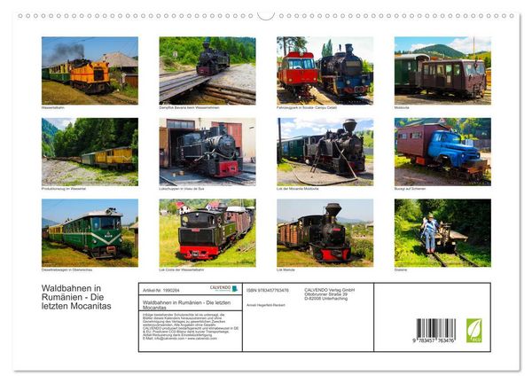 Produktbild: Waldbahnen in Rum&auml;nien - Die letzten Mocanitas (hochwertiger Premium Wandkalender 2026 DIN A2 quer), Kunstdruck in Hochglanz