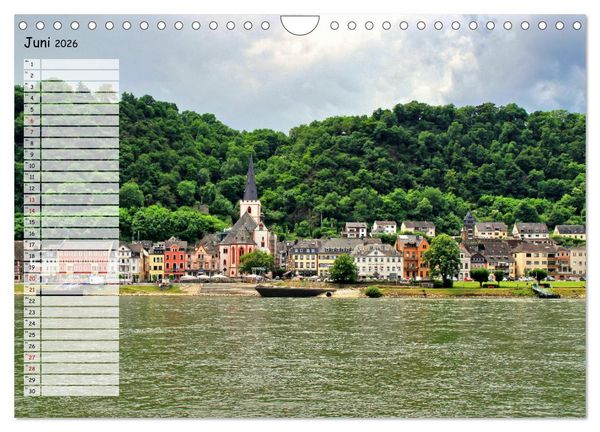 Produktbild: Von Lahnstein bis R&uuml;desheim - Am wundersch&ouml;nen Mittelrhein (Wandkalender 2026 DIN A4 quer), CALVENDO Monatskalender