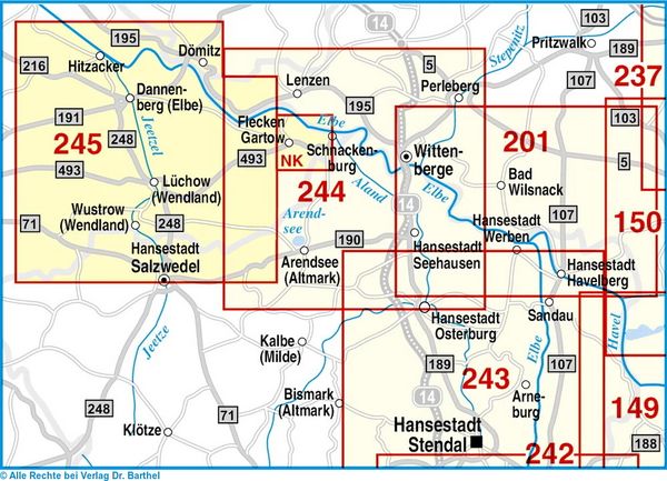 Produktbild: Radwander- und Wanderkarte Wendland.Elbe, Hitzacker, D&ouml;mitz, L&uuml;chow, Dannenberg und Umgebung