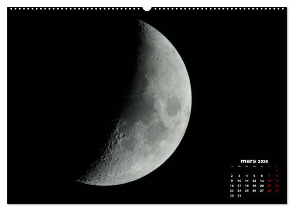 Produktbild: Phases de la lune (Calendrier mural 2026 DIN A2 vertical) calendrier de bureau
