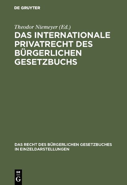 Produktbild: Das internationale Privatrecht des B&uuml;rgerlichen Gesetzbuchs