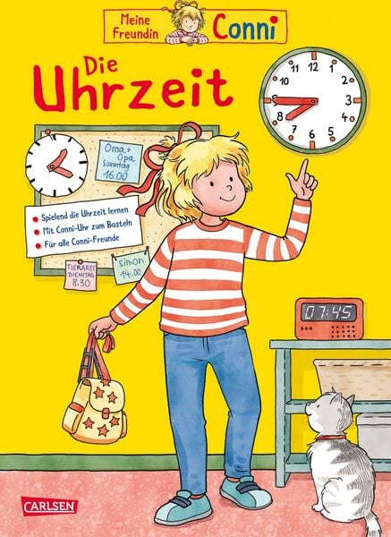 Produktbild: Conni Gelbe Reihe (Besch&auml;ftigungsbuch): Die Uhrzeit (Relaunch 2023)