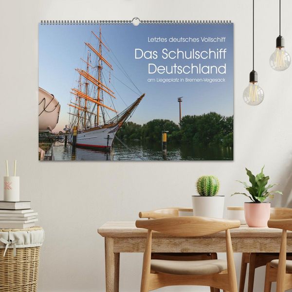 Produktbild: Letztes deutsches Vollschiff DAS SCHULSCHIFF DEUTSCHLAND (Wandkalender 2026 DIN A2 quer), CALVENDO Monatskalender