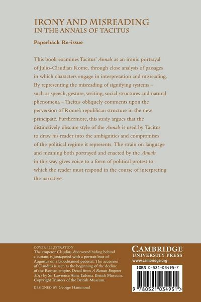 Produktbild: Irony and Misreading in the Annals of Tacitus
