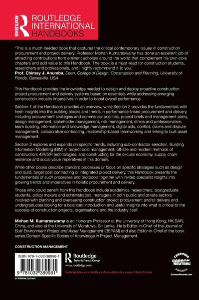 Produktbild: Routledge Handbook of Construction Project Procurement and Delivery