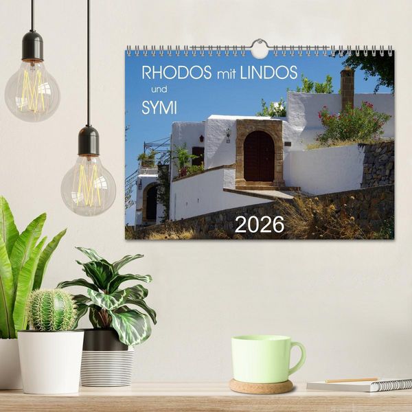 Produktbild: Rhodos mit Lindos und Symi (Wandkalender 2026 DIN A4 quer), CALVENDO Monatskalender