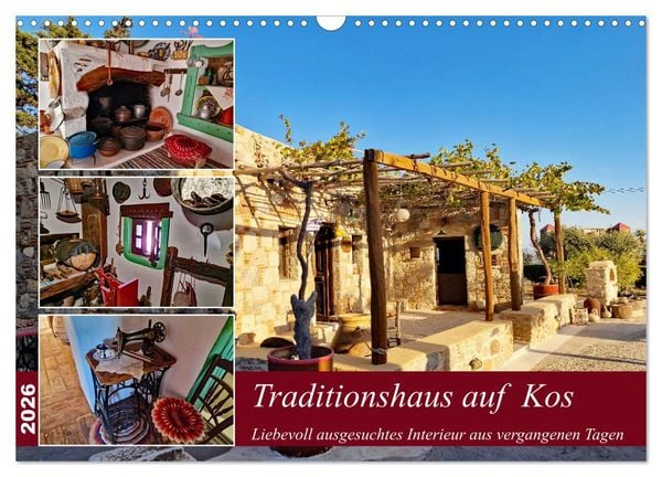 Produktbild: Traditionshaus auf Kos (Wandkalender 2026 DIN A3 quer), CALVENDO Monatskalender