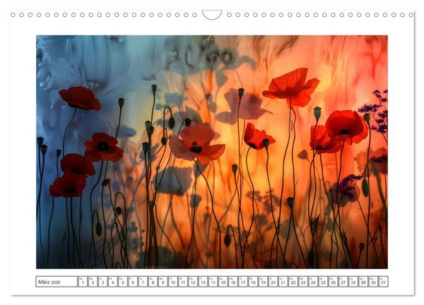 Produktbild: Mohntr&auml;ume im Licht (Wandkalender 2026 DIN A3 quer), CALVENDO Monatskalender