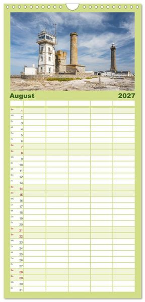 Produktbild: Familienplaner 2027 - Cornouaille - Ein Ausflug in den S&uuml;dwesten der Bretagne mit 5 Spalten (Wandkalender, 21 x 45 cm) CALVENDO