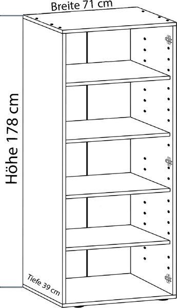 Produktbild: B&uuml;roschrank B&uuml;cher Ordner Aktenschrank Vandol