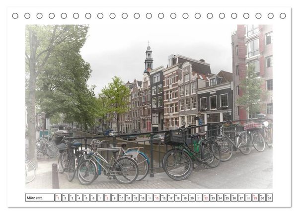 Produktbild: AMSTERDAM Erinnerungen (Tischkalender 2026 DIN A5 quer), CALVENDO Monatskalender