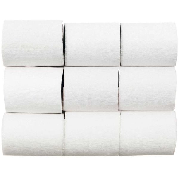 Produktbild: Kreppb&auml;nder, Wei&szlig;, MIX, 9 Stk, 5,5 cm x 10 m