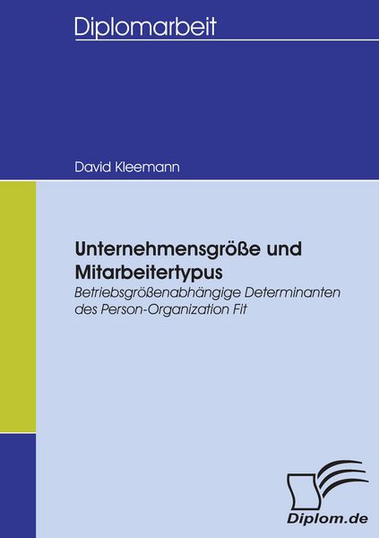 Produktbild: Unternehmensgr&ouml;&szlig;e und Mitarbeitertypus