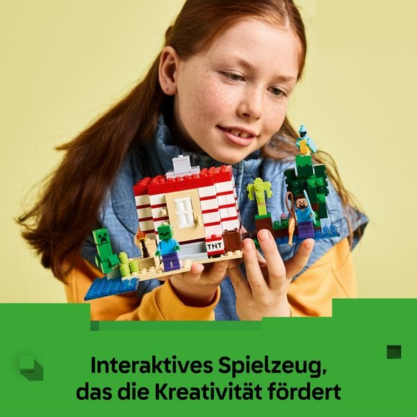 Produktbild: LEGO Minecraft 21275 Das TNT-Dschungelhaus, Kinder Spielzeug ab 8
