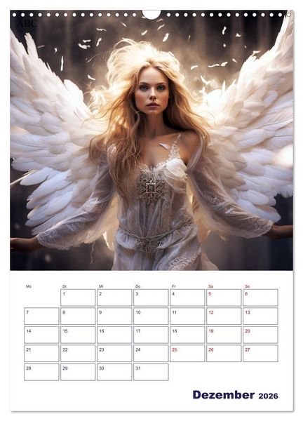 Produktbild: Die reine Sch&ouml;nheit der Engel (Wandkalender 2026 DIN A3 hoch), CALVENDO Monatskalender