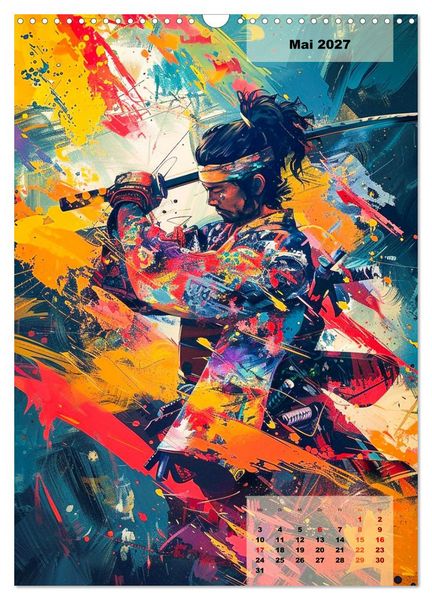 Produktbild: Samurai - Stahl Ehre Mut (Wandkalender 2027 DIN A3 hoch), CALVENDO Monatskalender