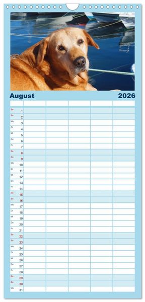 Produktbild: Familienplaner 2026 - Fischkunst und Fischergl&uuml;ck mit 5 Spalten (Wandkalender, 21 x 45 cm) CALVENDO