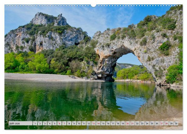 Produktbild: La beaut&eacute; de l'Ard&egrave;che (Calendrier mural 2026 DIN A2 vertical) calendrier de bureau
