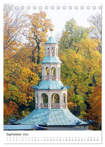 Produktbild: Der Park Sanssouci - ein Traum (Tischkalender 2026 DIN A5 hoch), CALVENDO Monatskalender