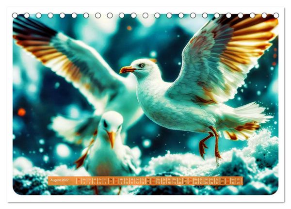 Produktbild: Gierige M&ouml;wen (Tischkalender 2027 DIN A5 quer), CALVENDO Monatskalender