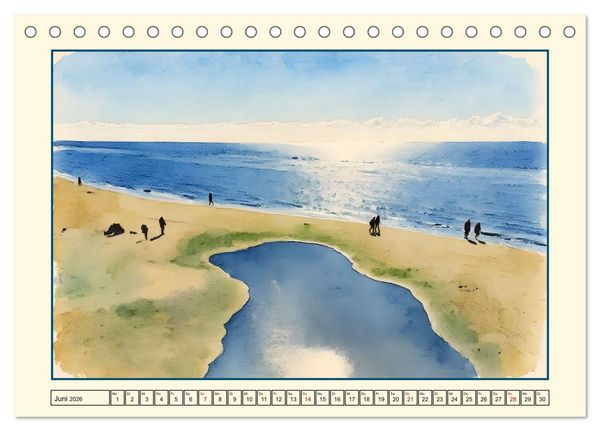 Produktbild: Schleswig-Holsteins Nordseek&uuml;ste (Tischkalender 2026 DIN A5 quer), CALVENDO Monatskalender