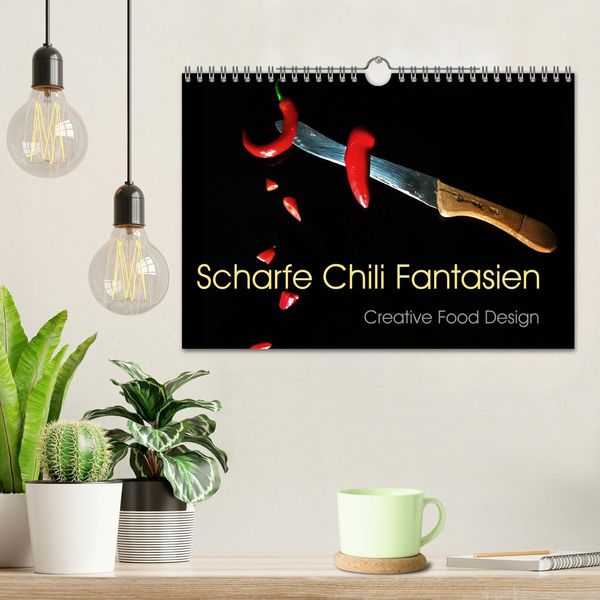 Produktbild: Scharfe Chili Fantasien - Creative Food Design (Wandkalender 2026 DIN A4 quer), CALVENDO Monatskalender