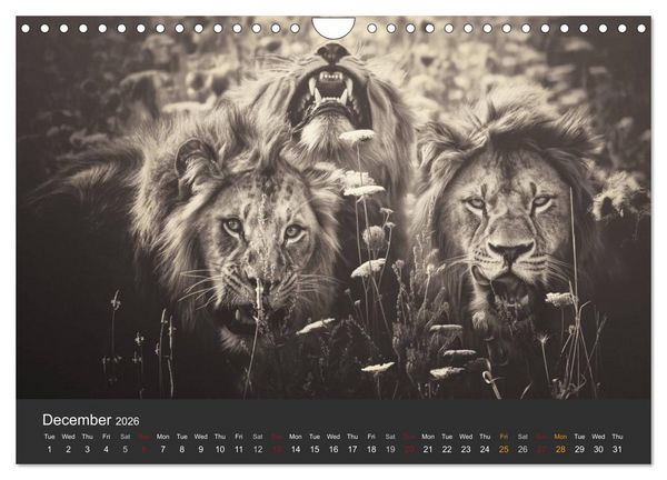 Produktbild: African Souls African animals with soul (Wall Calendar 2026 DIN A4 landscape), CALVENDO 12 Month Wall Calendar