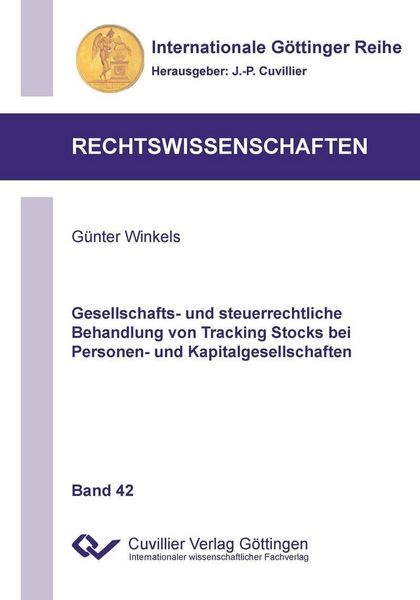 Produktbild: Gesellschafts- und steuerrechtliche Behandlung von Tracking Stocks bei Personen- und Kapitalgesellschaften